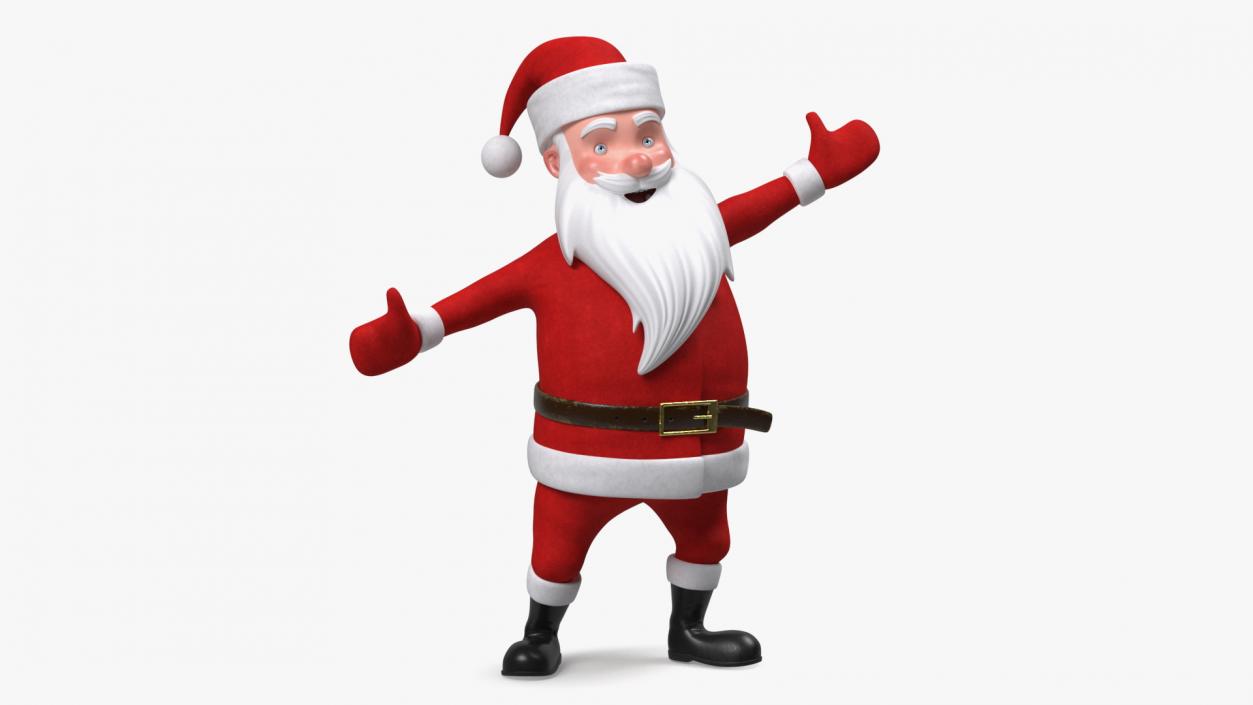 3D Santa Claus Cartoon Rigged