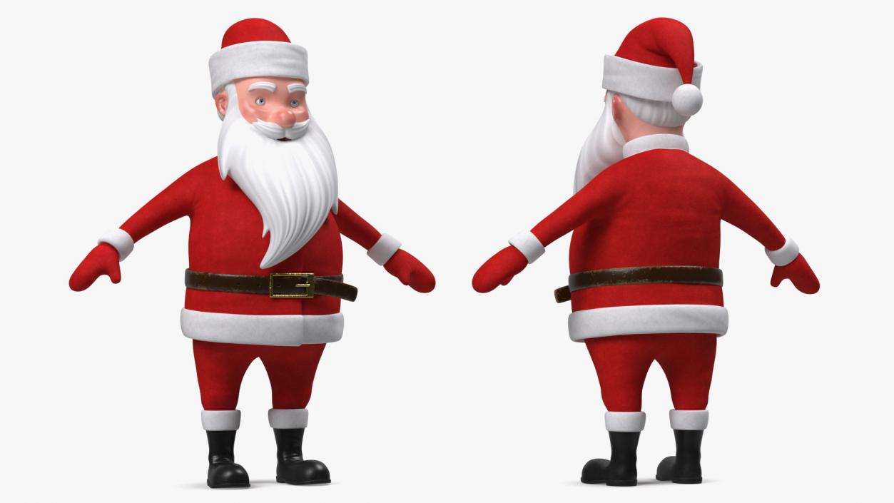 3D Santa Claus Cartoon Rigged