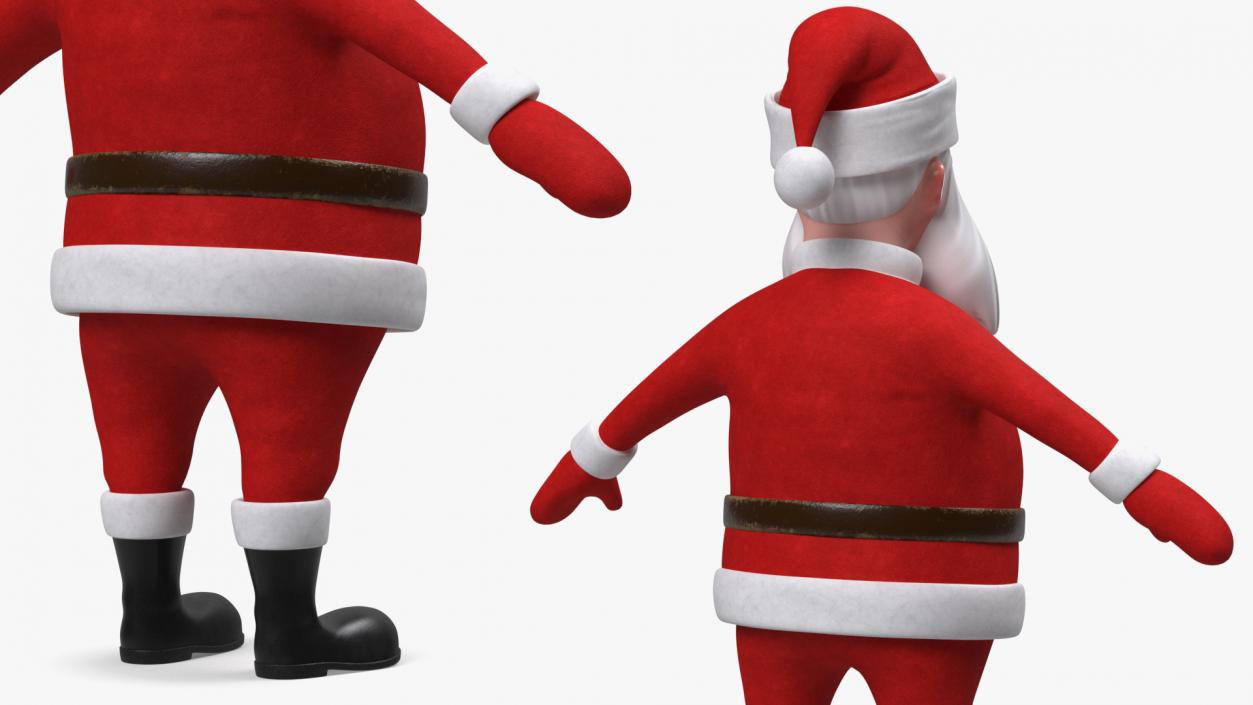 3D Santa Claus Cartoon Rigged