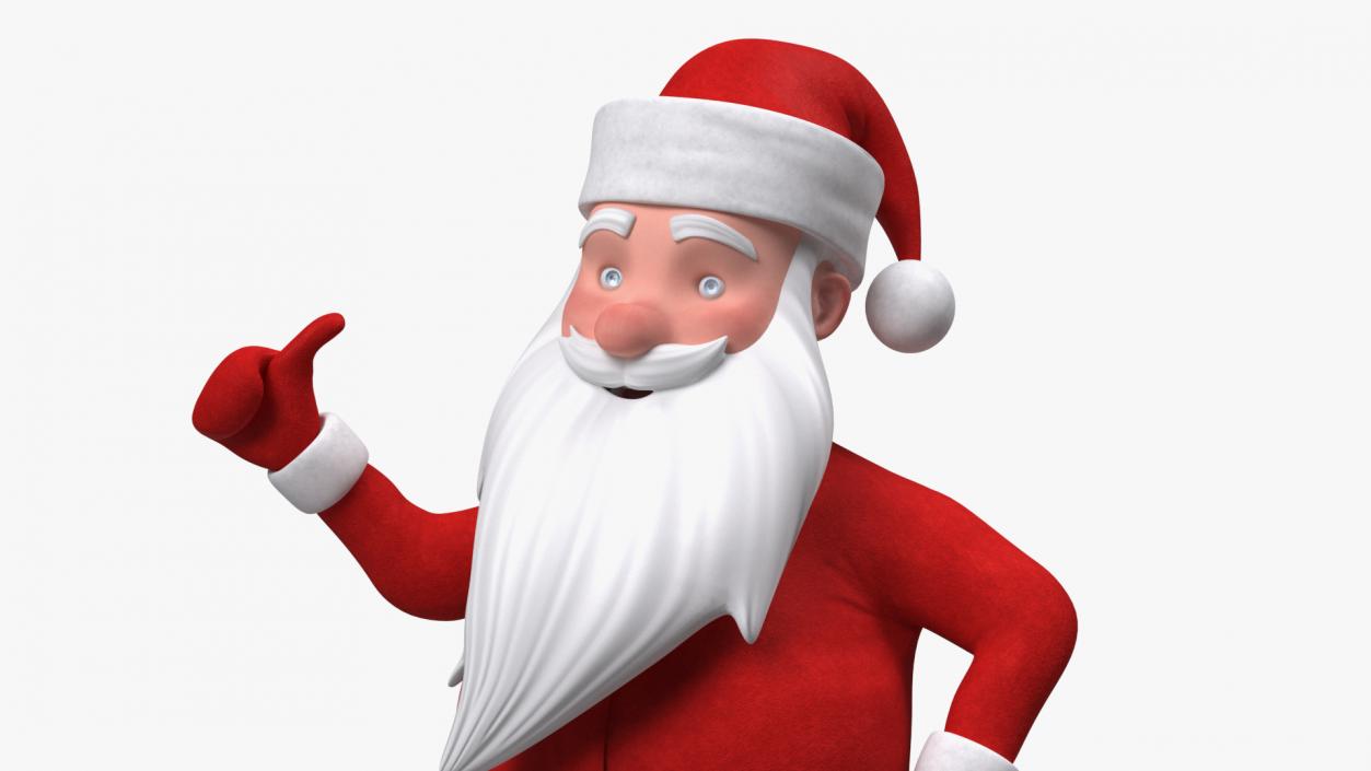 3D Santa Claus Cartoon Rigged