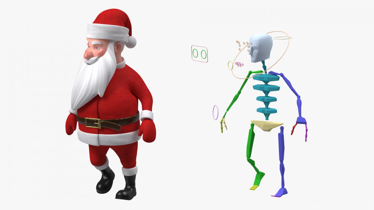 3D Santa Claus Cartoon Rigged