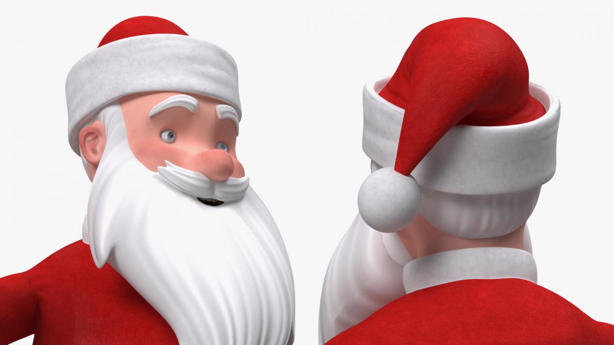 3D Santa Claus Cartoon Rigged