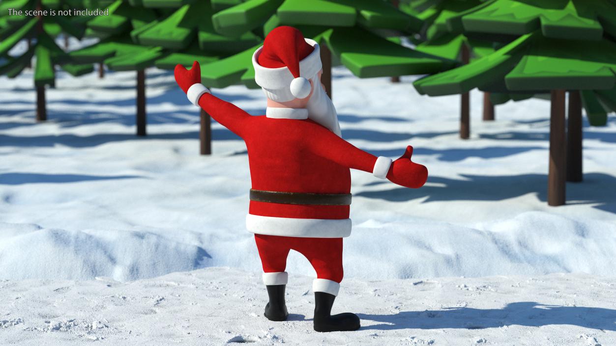 3D Santa Claus Cartoon Rigged