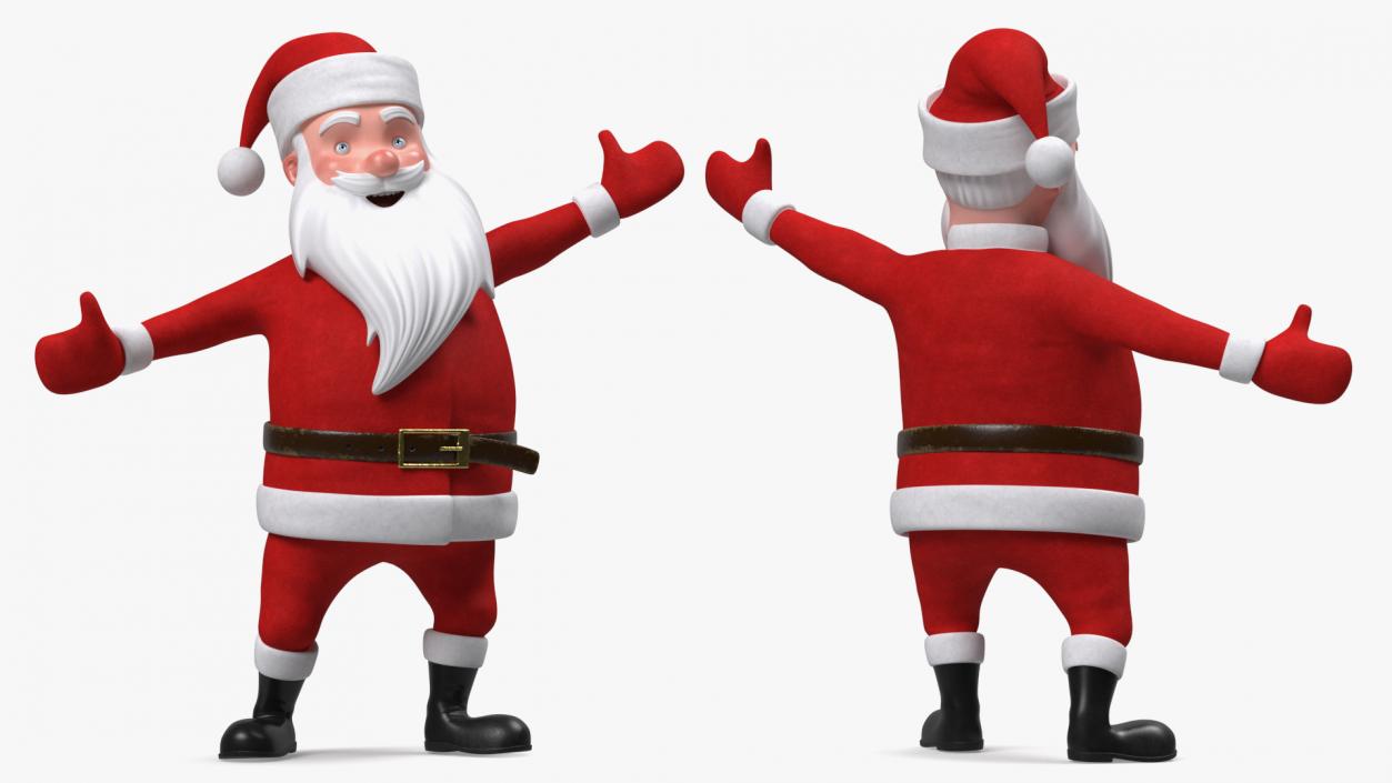 3D Santa Claus Cartoon Rigged