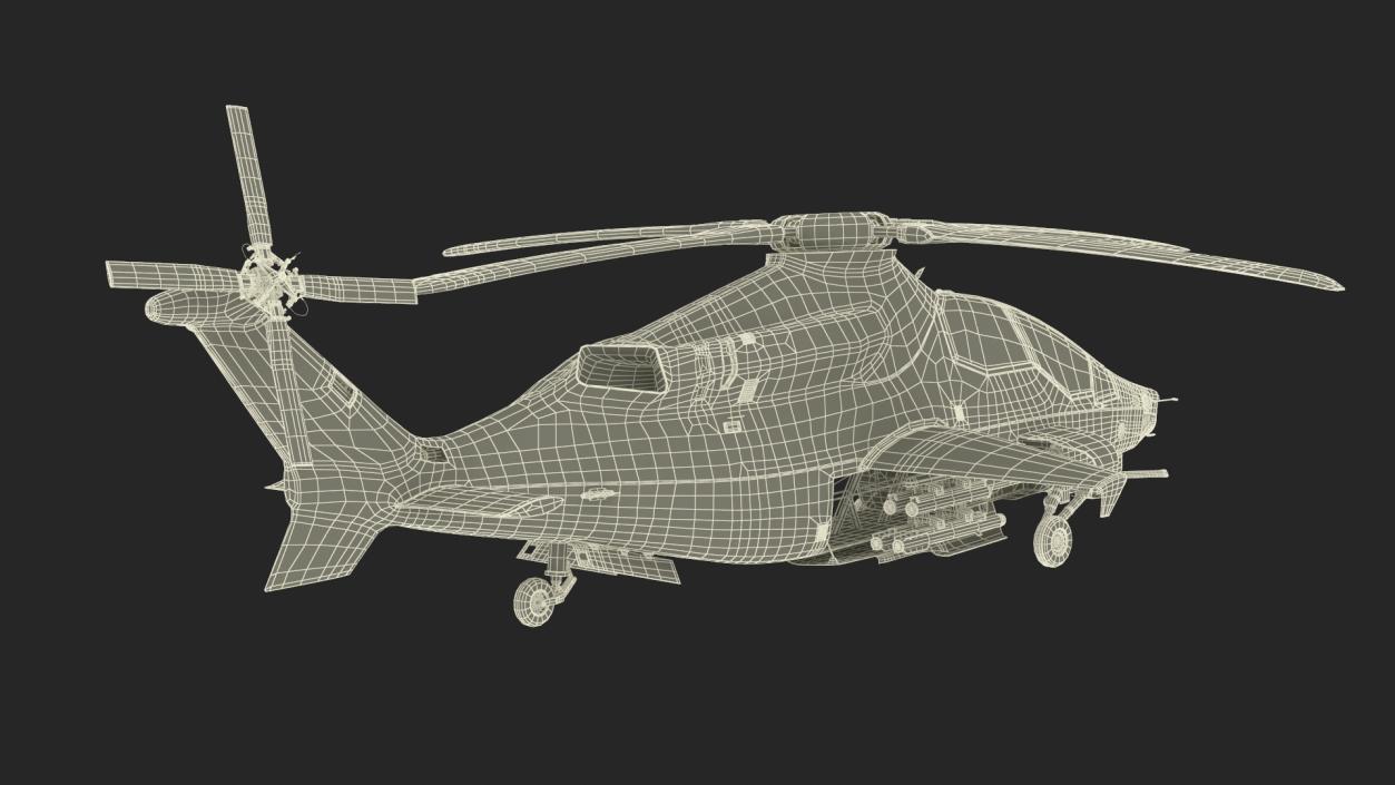 3D Military Attack Helicopter with Weapon model