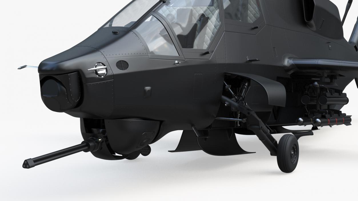 3D Military Attack Helicopter with Weapon model