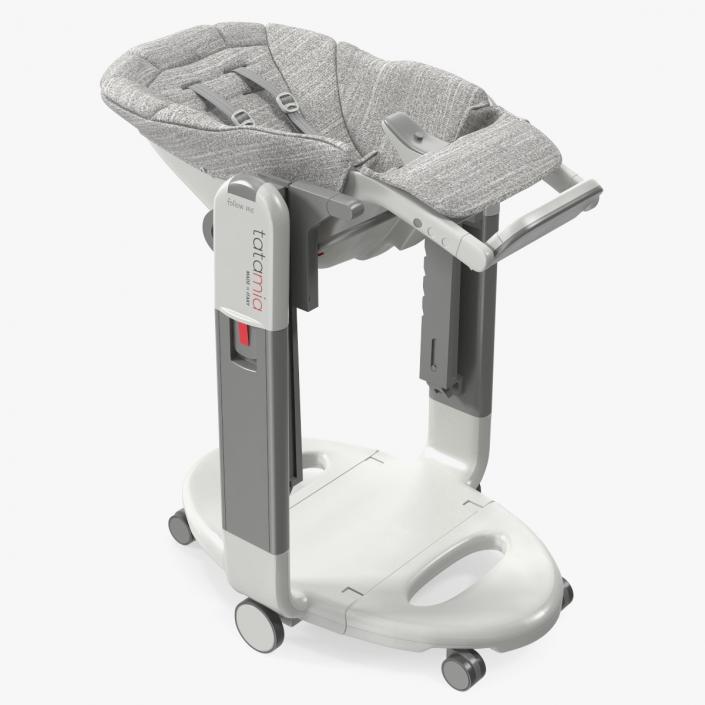 High Chair Peg Perego Horizontal Grey Rigged 3D model