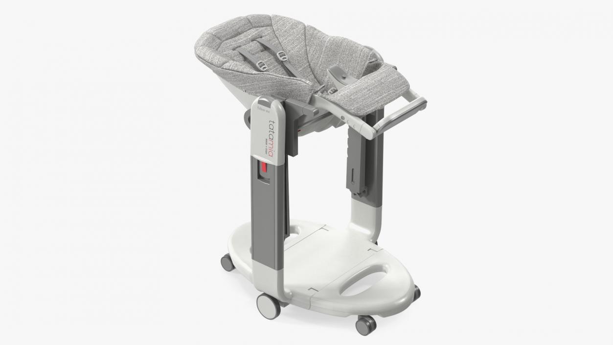 High Chair Peg Perego Horizontal Grey Rigged 3D model