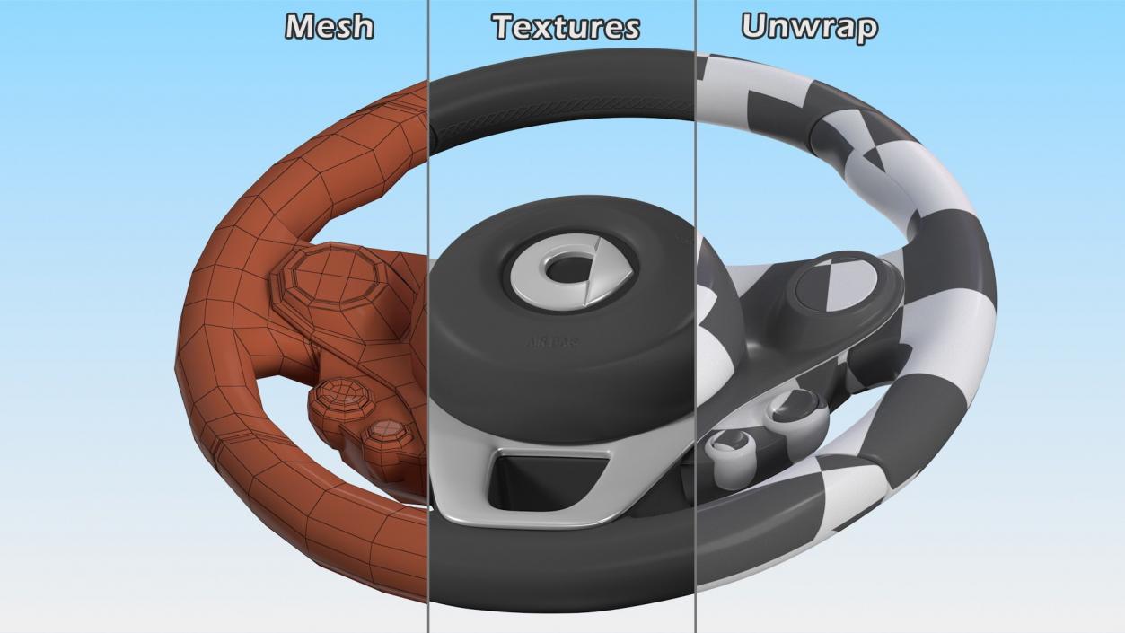 3D Steering Wheels Collection 4 model