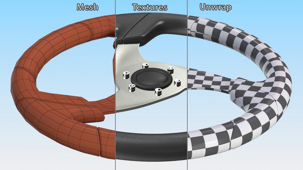 3D Steering Wheels Collection 4 model