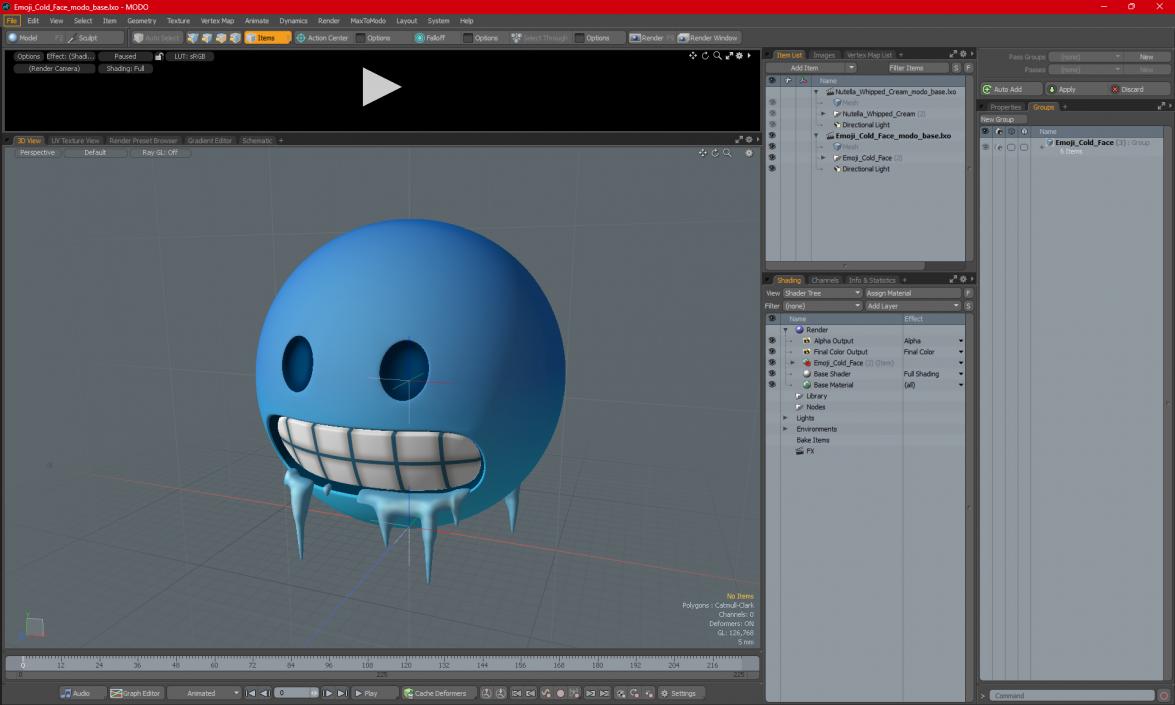 3D model Emoji Cold Face