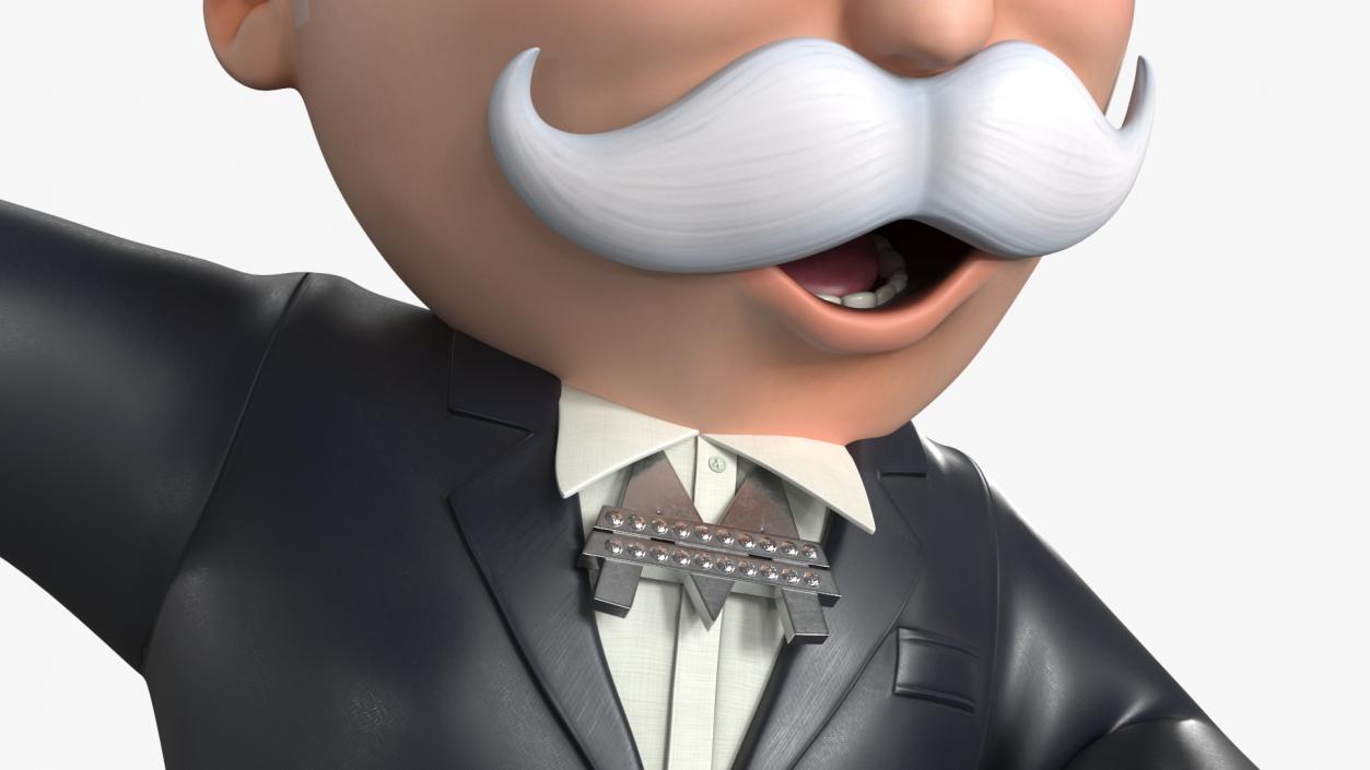 Mr Monopoly Character Welcome Pose for 3D Print 3D