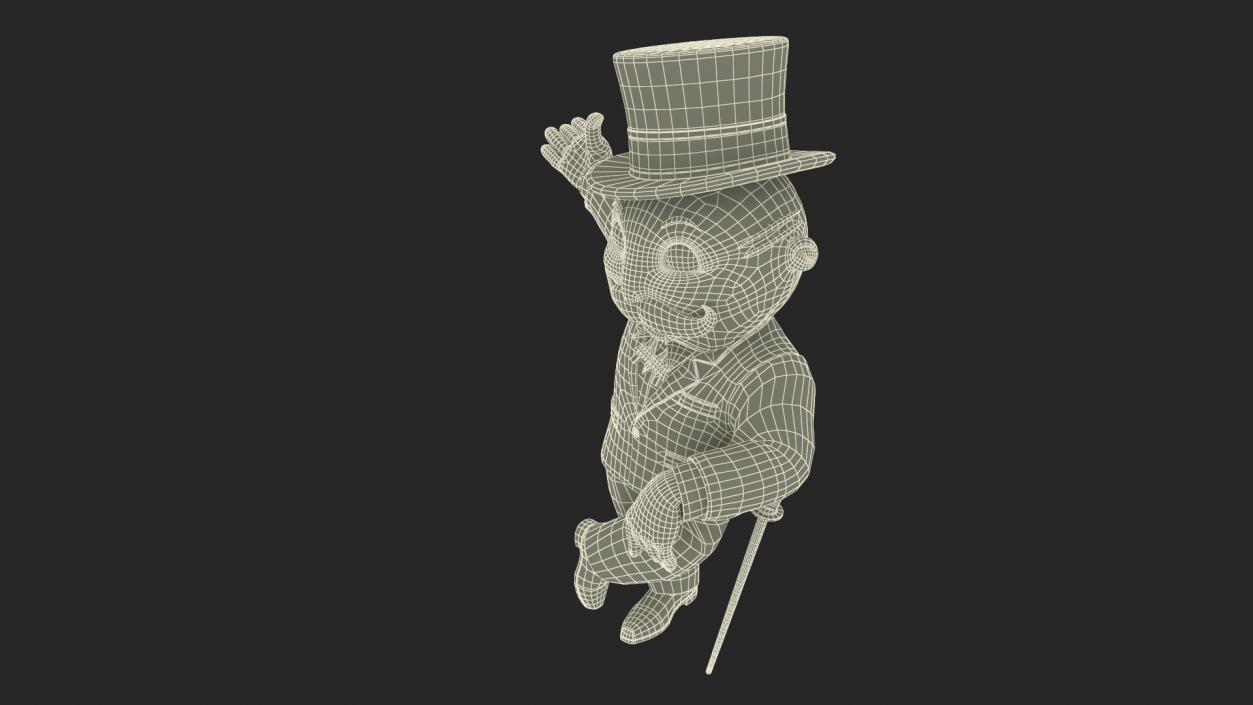 Mr Monopoly Character Welcome Pose for 3D Print 3D