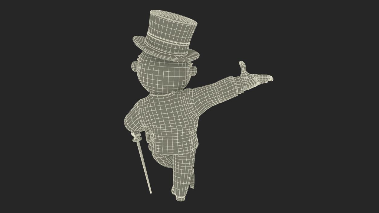 Mr Monopoly Character Welcome Pose for 3D Print 3D