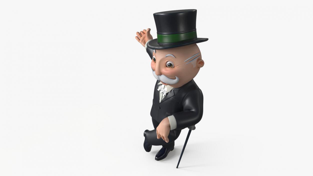 Mr Monopoly Character Welcome Pose for 3D Print 3D