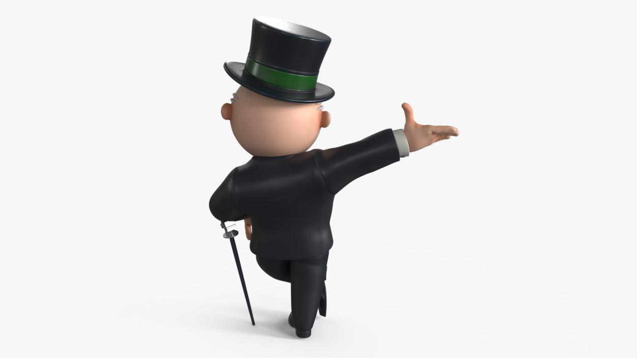 Mr Monopoly Character Welcome Pose for 3D Print 3D