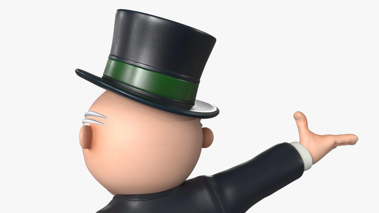 Mr Monopoly Character Welcome Pose for 3D Print 3D