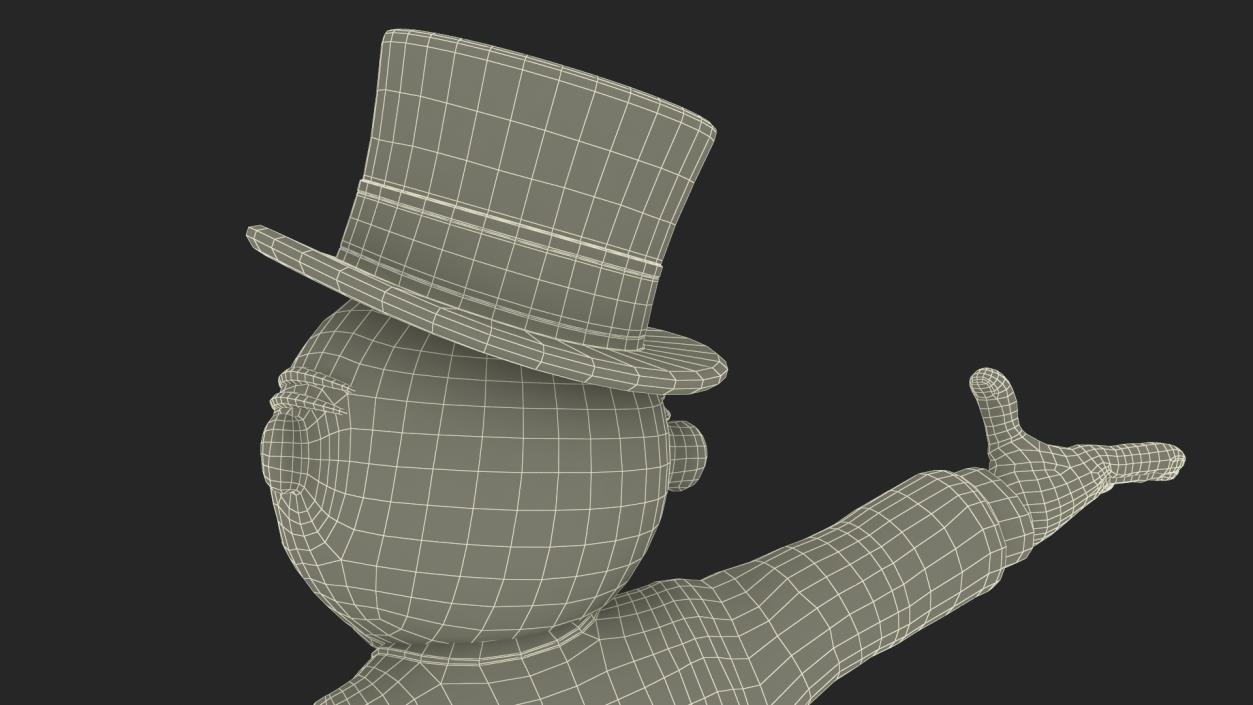 Mr Monopoly Character Welcome Pose for 3D Print 3D