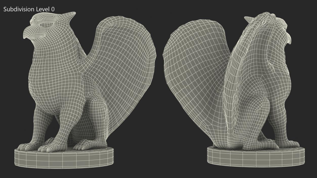 Griffin Statue Polystone 3D model