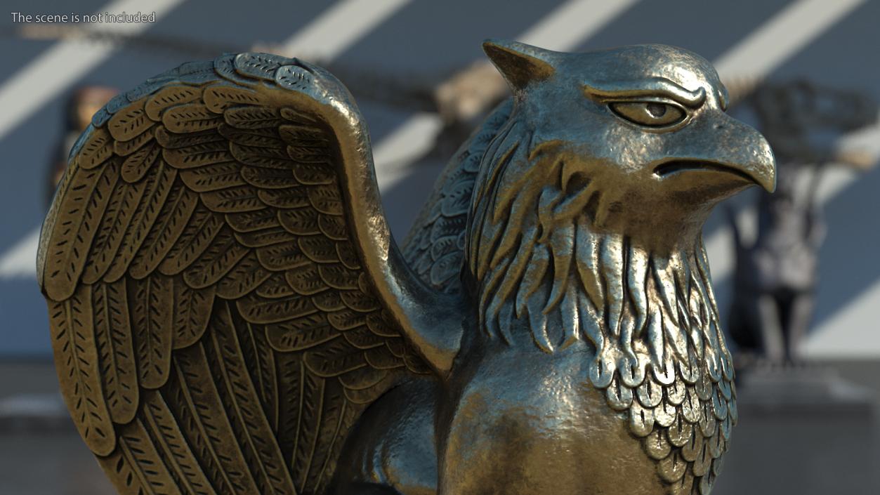 Griffin Statue Polystone 3D model