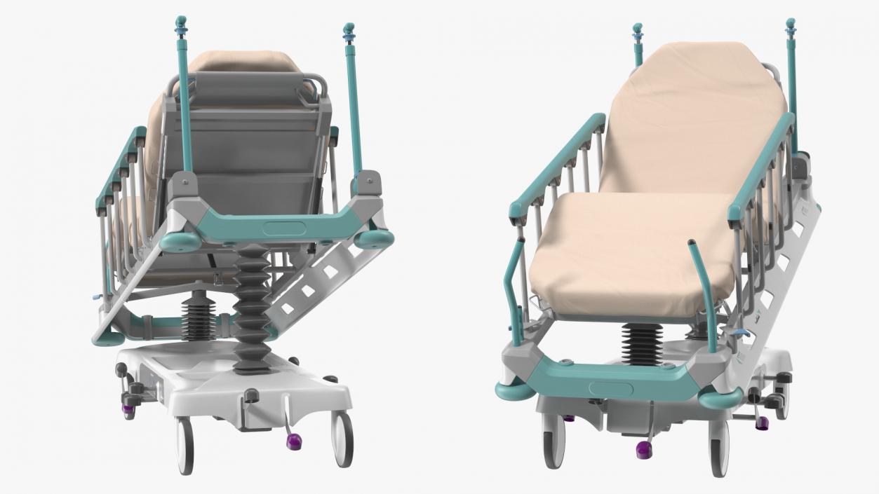 Emergency Stretcher Trolley 3D