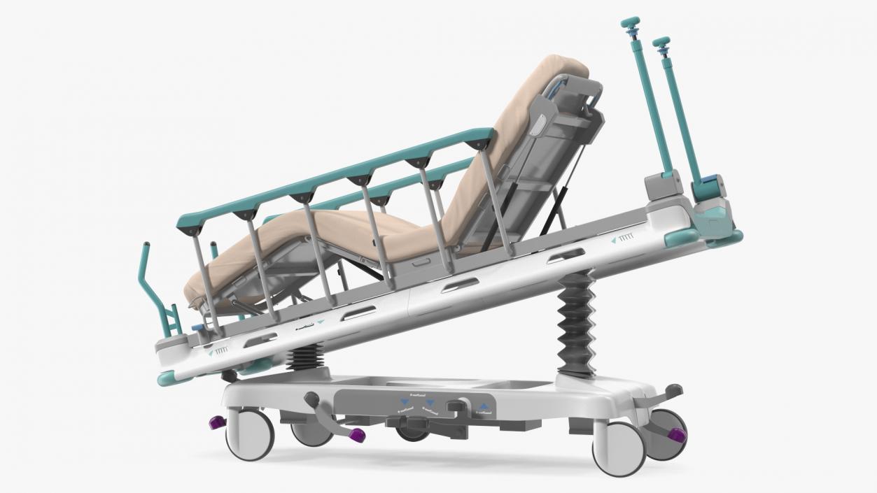 Emergency Stretcher Trolley 3D