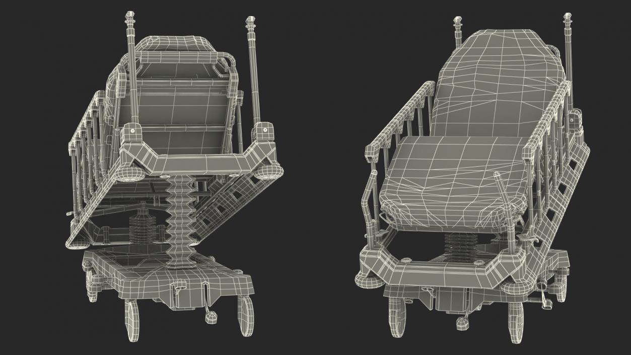 Emergency Stretcher Trolley 3D