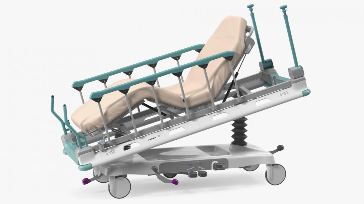 Emergency Stretcher Trolley 3D