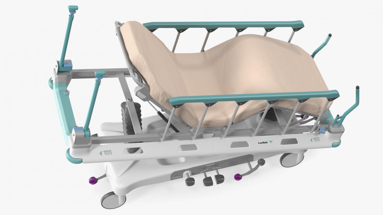 Emergency Stretcher Trolley 3D