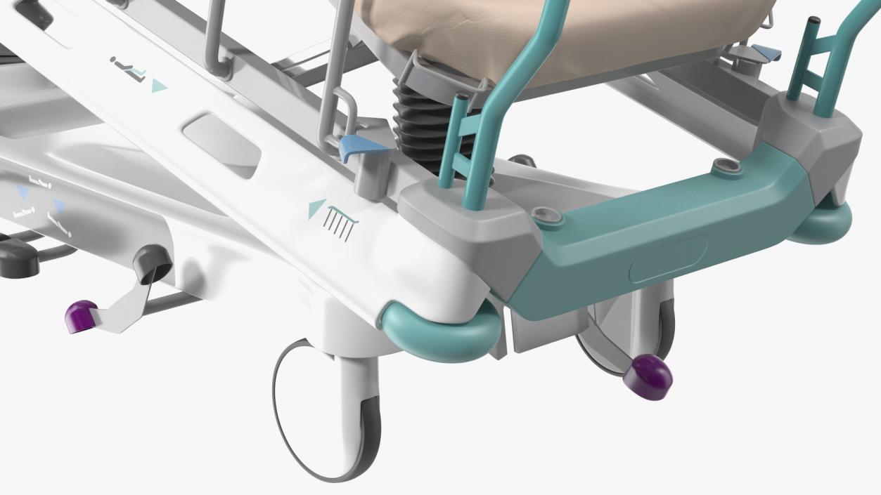 Emergency Stretcher Trolley 3D