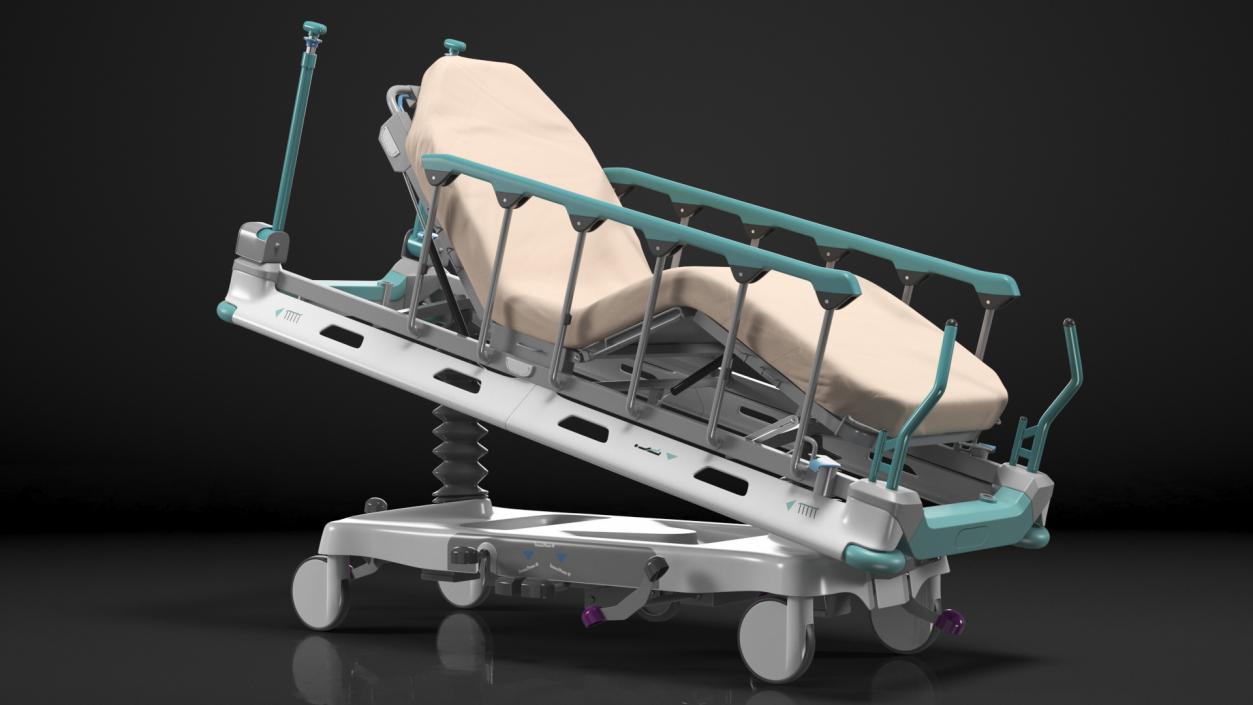 Emergency Stretcher Trolley 3D