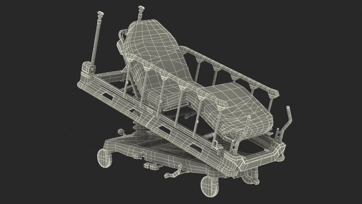 Emergency Stretcher Trolley 3D