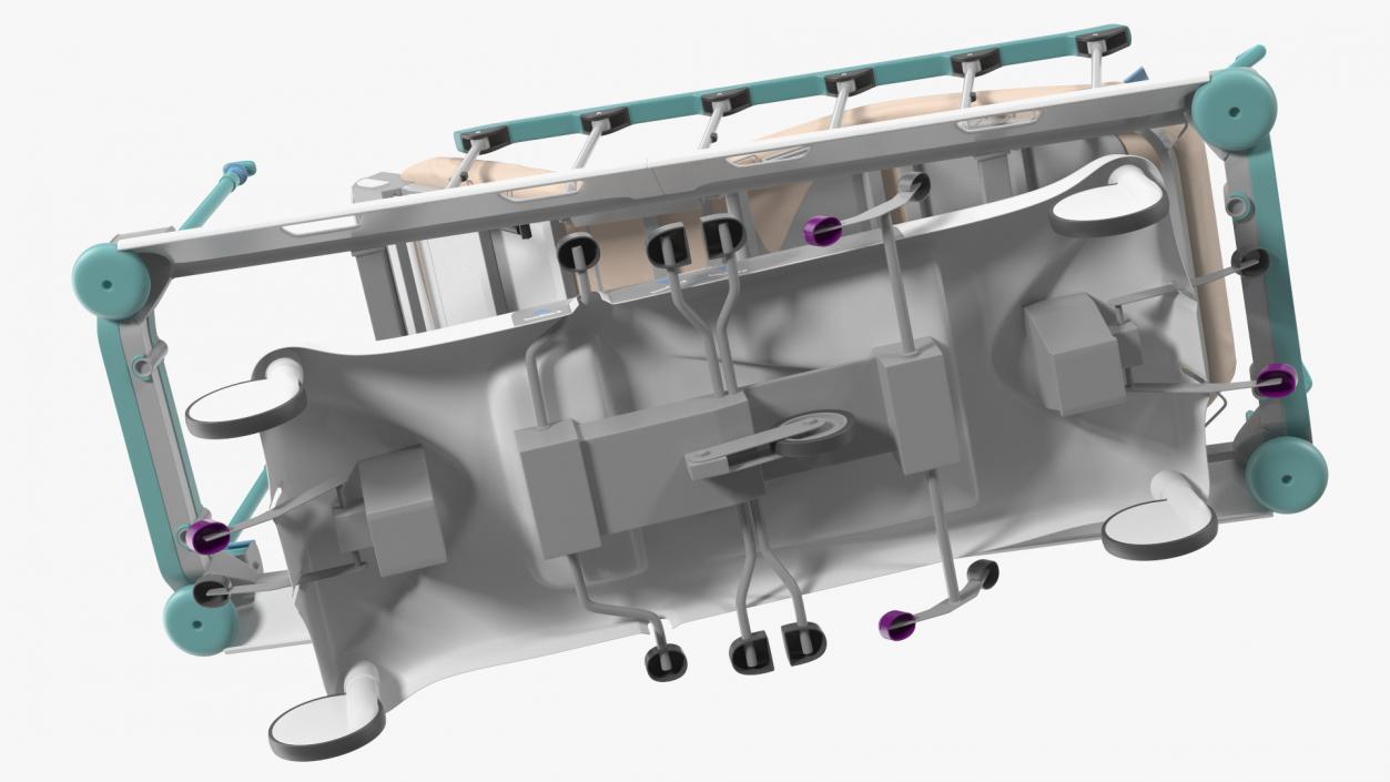 Emergency Stretcher Trolley 3D