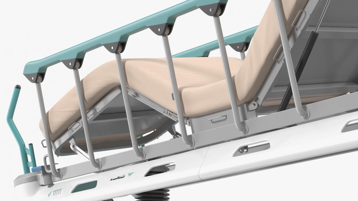 Emergency Stretcher Trolley 3D