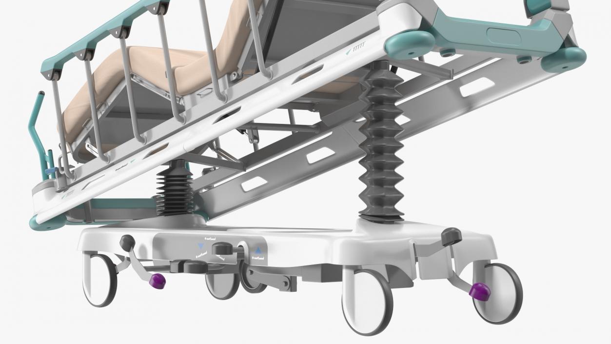 Emergency Stretcher Trolley 3D