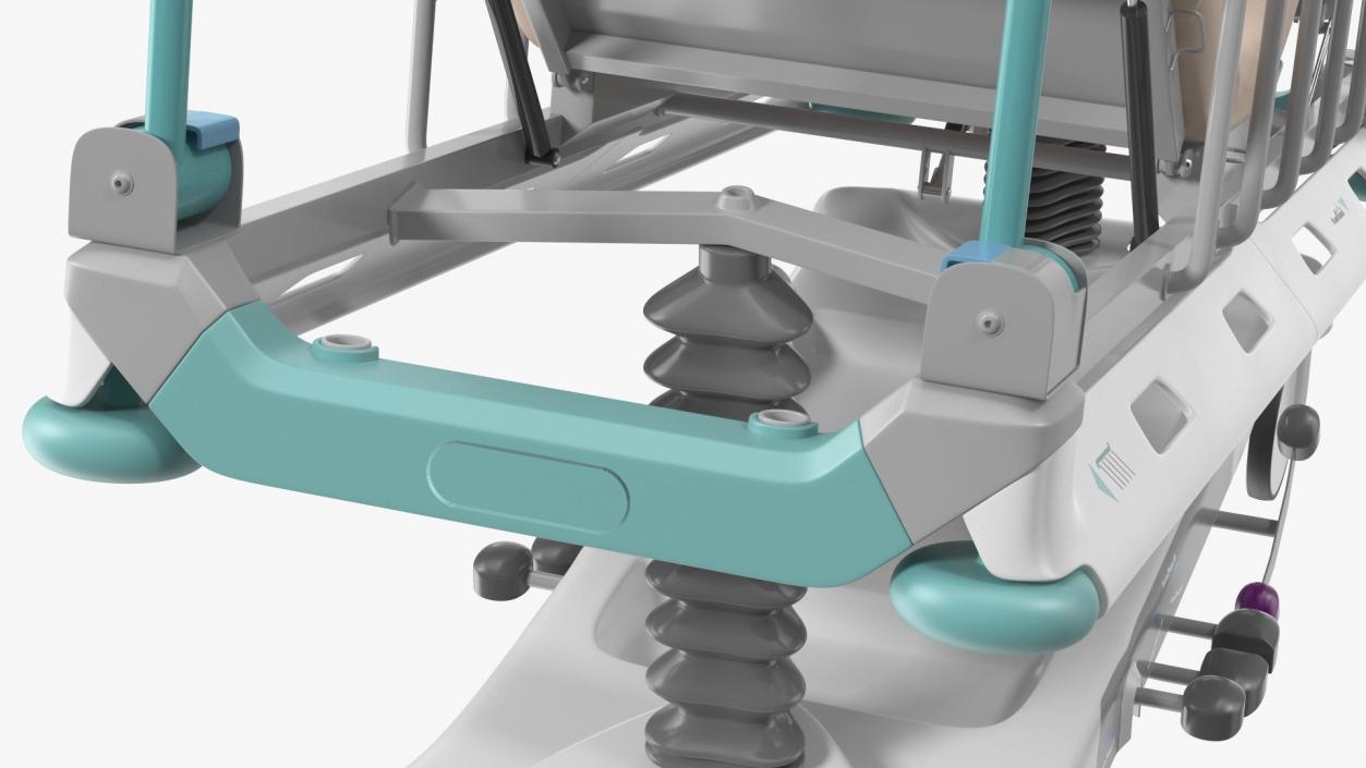 Emergency Stretcher Trolley 3D