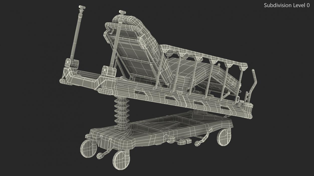 Emergency Stretcher Trolley 3D