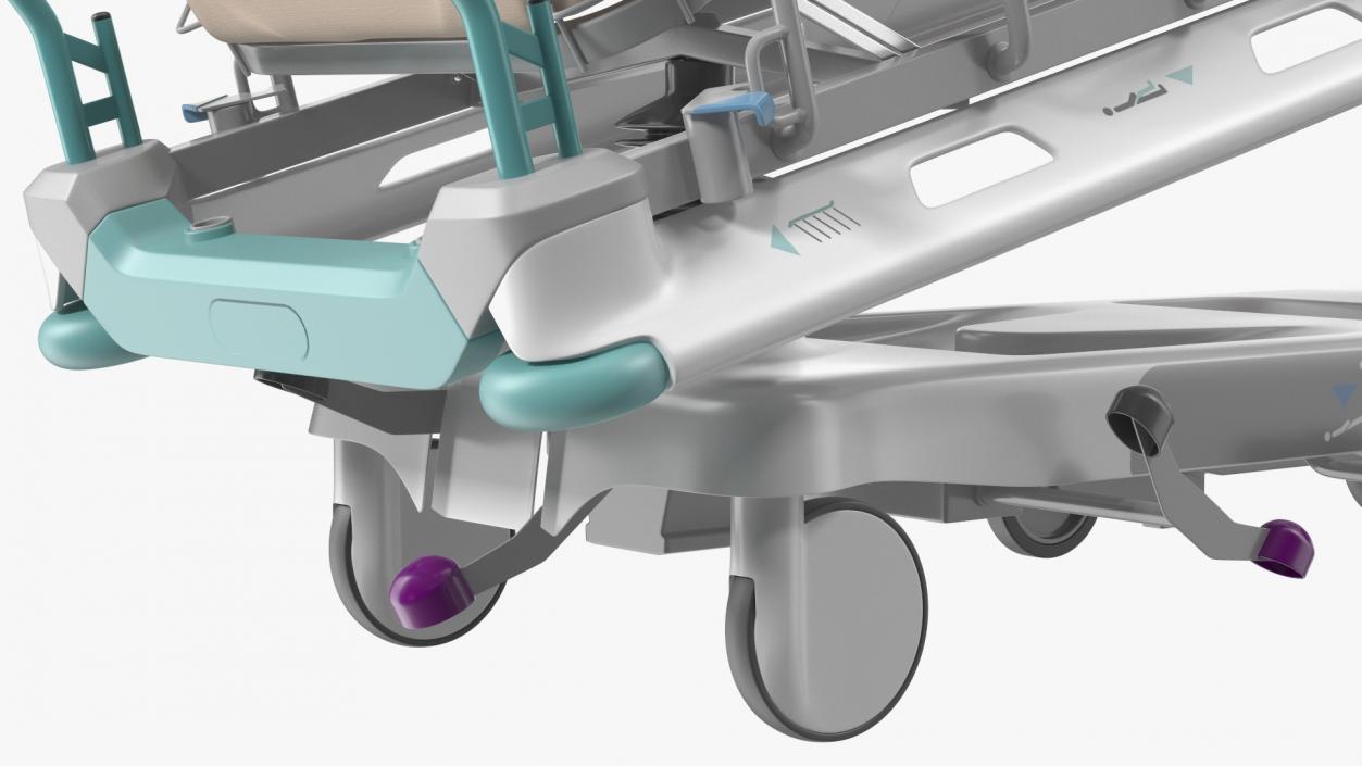 Emergency Stretcher Trolley 3D