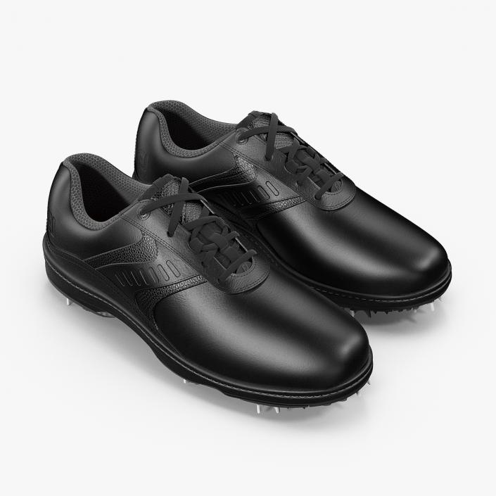 3D Footjoy Mens Black Golf Spikes Shoes