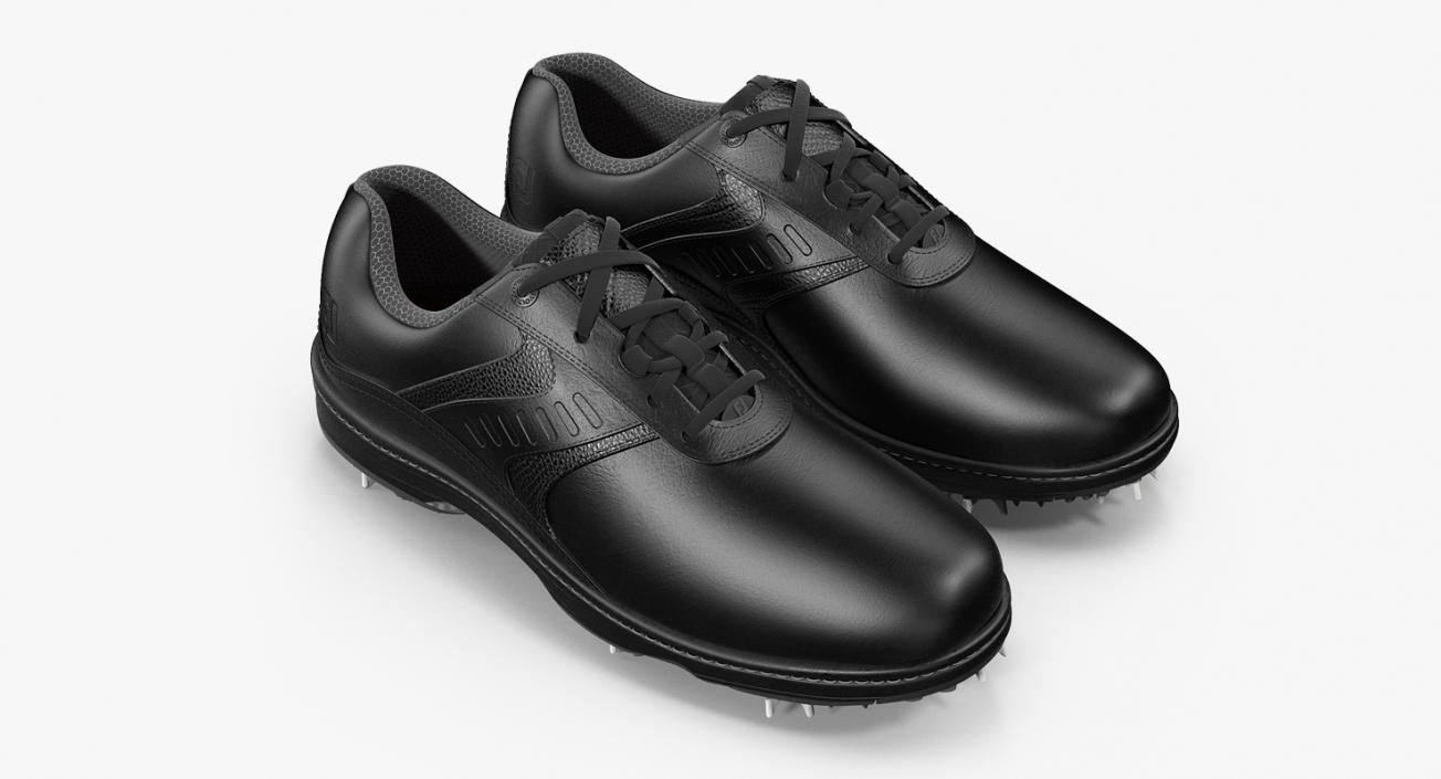 3D Footjoy Mens Black Golf Spikes Shoes