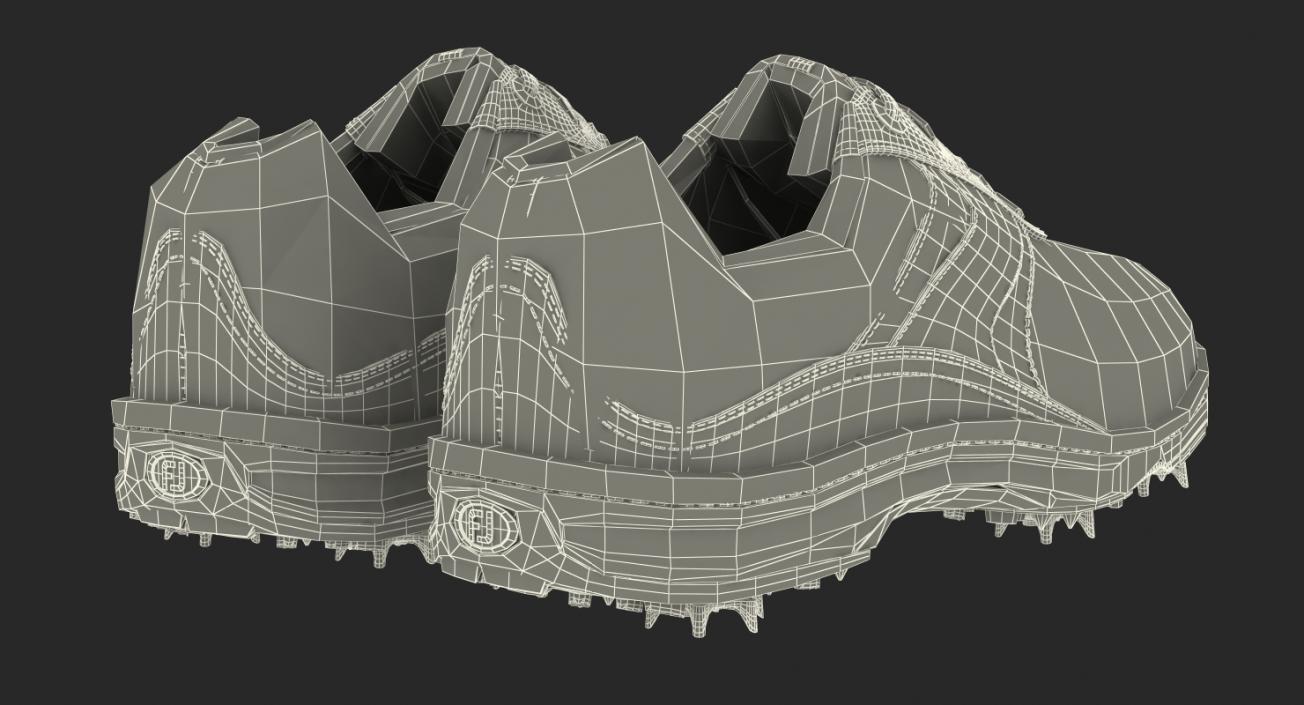 3D Footjoy Mens Black Golf Spikes Shoes