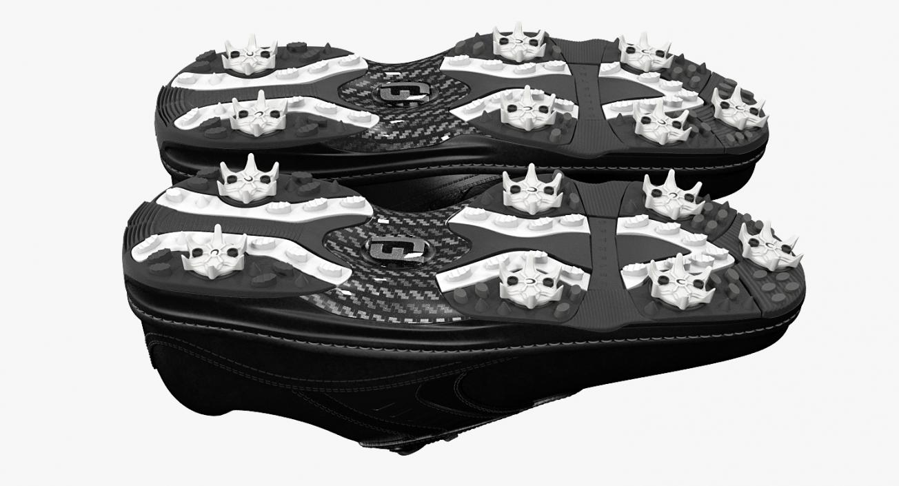 3D Footjoy Mens Black Golf Spikes Shoes