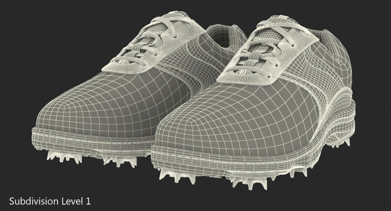 3D Footjoy Mens Black Golf Spikes Shoes