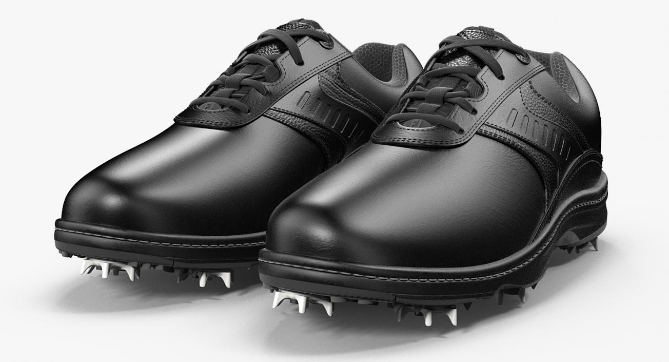 3D Footjoy Mens Black Golf Spikes Shoes