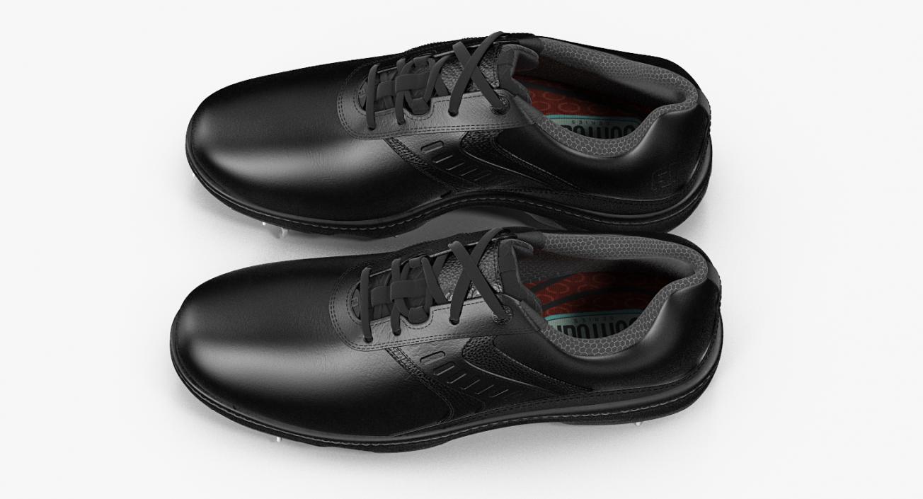 3D Footjoy Mens Black Golf Spikes Shoes