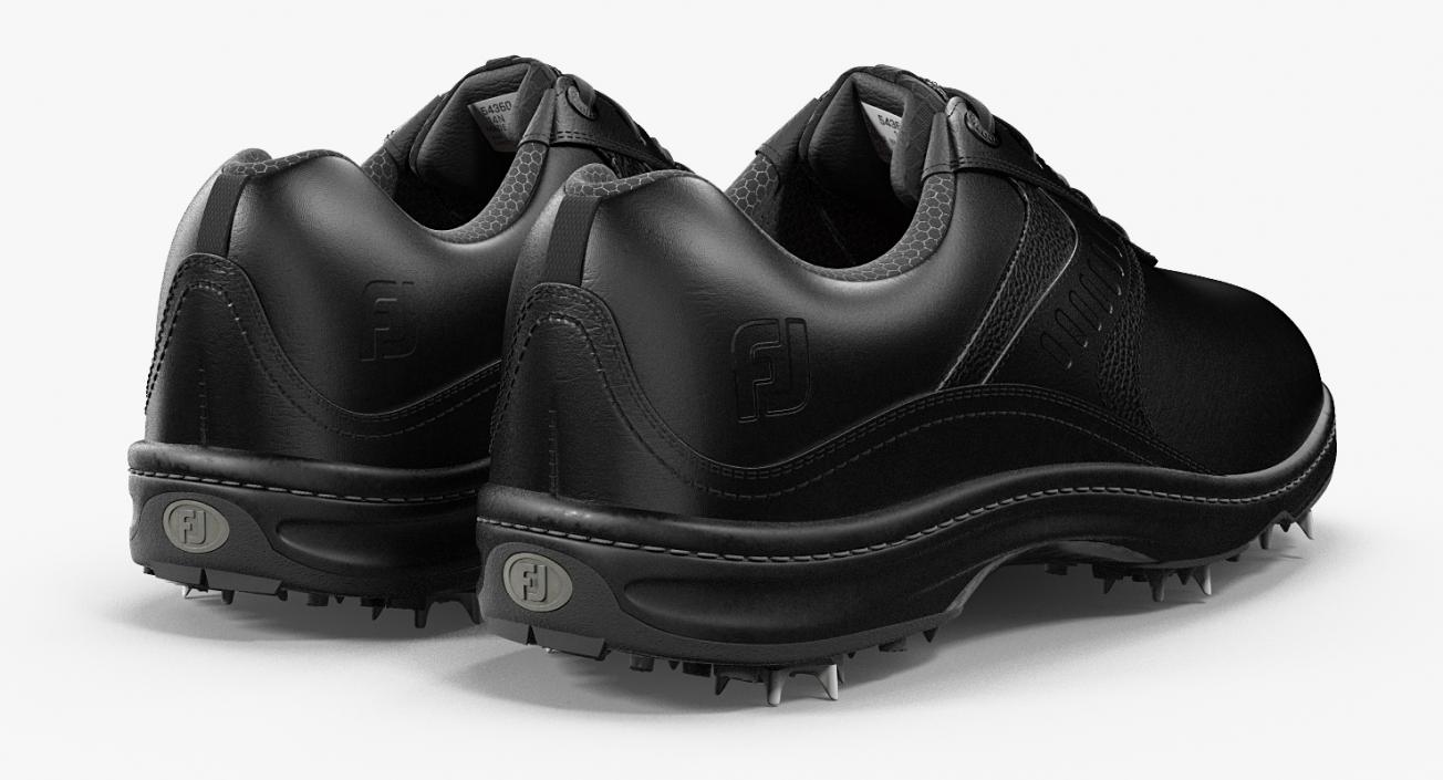 3D Footjoy Mens Black Golf Spikes Shoes