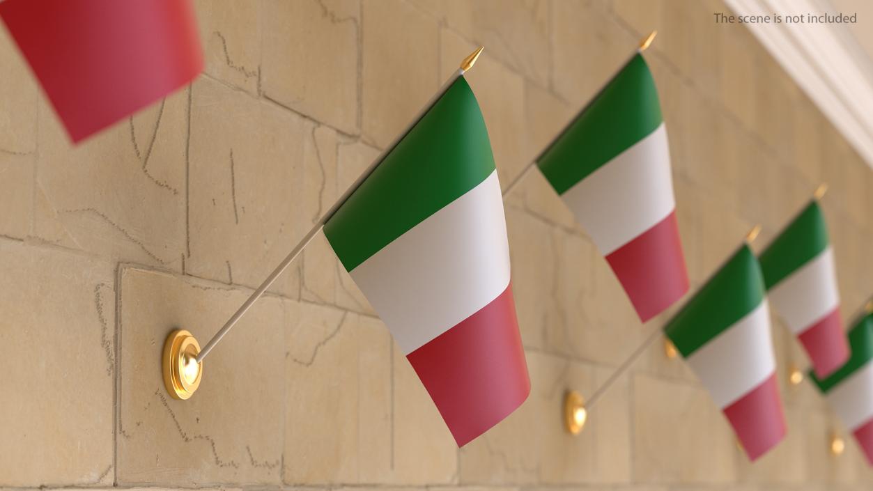 3D model Wall Flag Italy