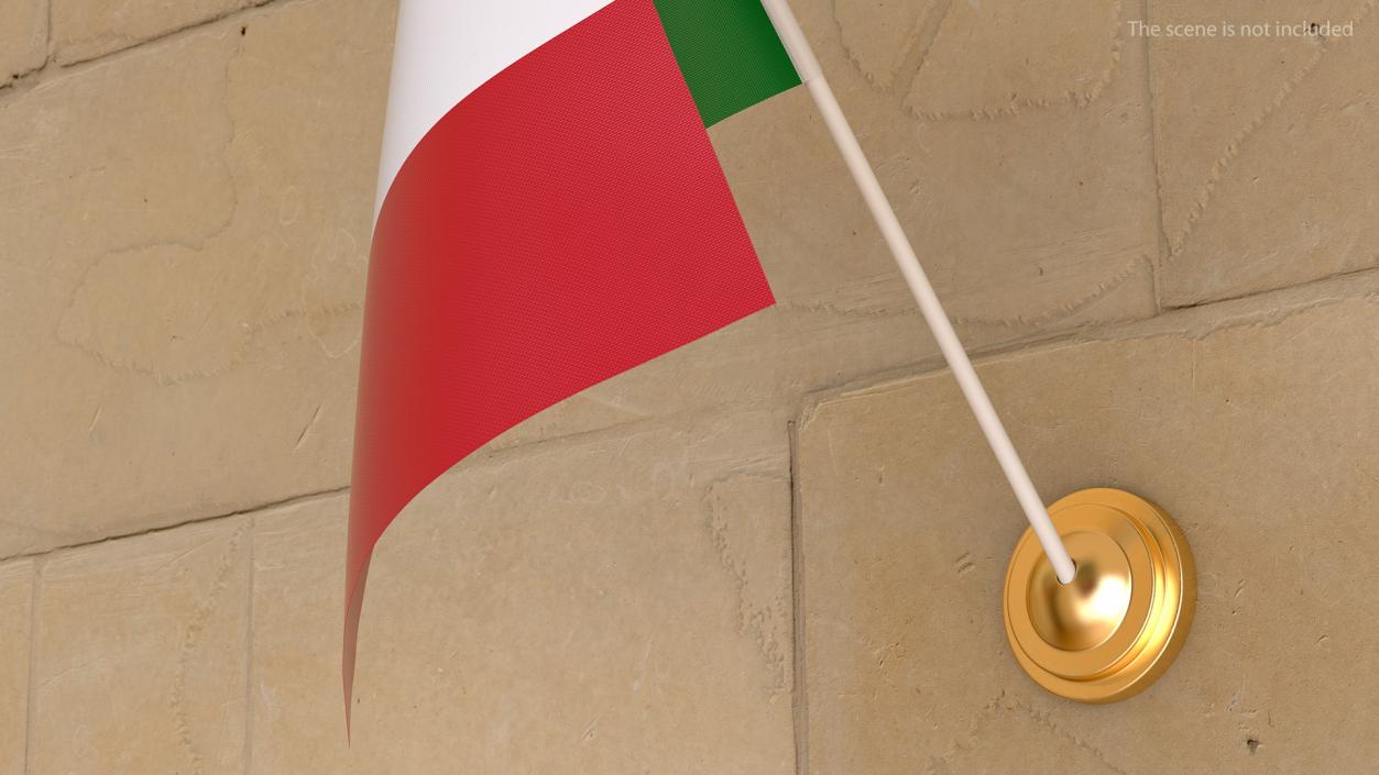 3D model Wall Flag Italy