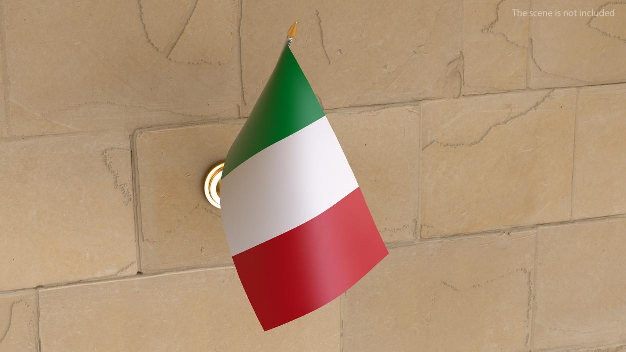 3D model Wall Flag Italy