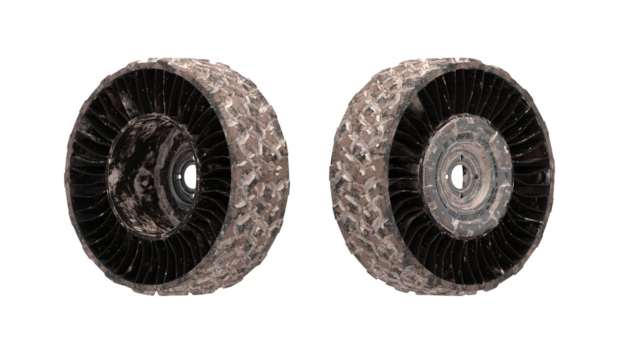 Michelin X Tweel UTV Airless Tire Dirty 3D model